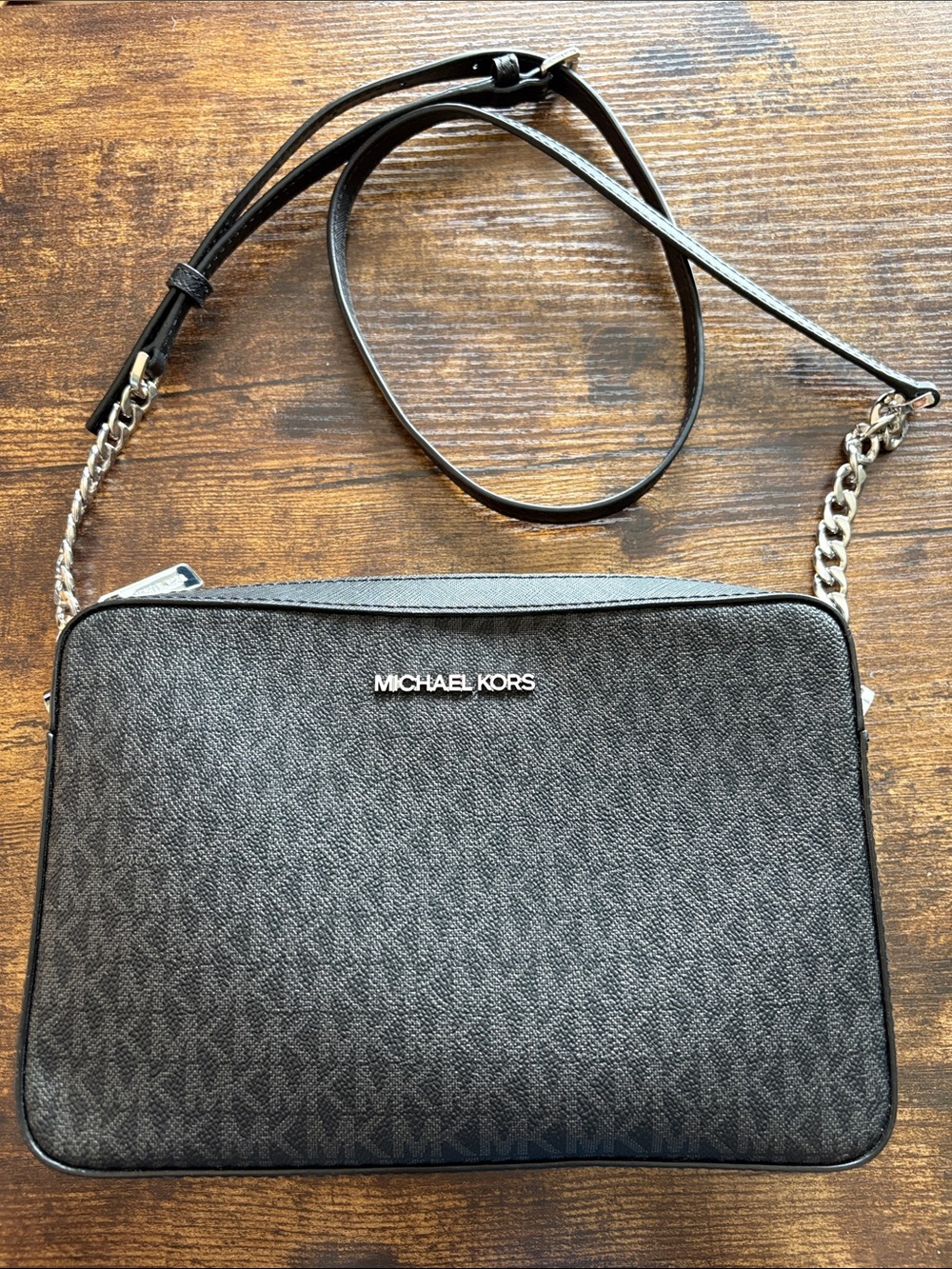 NWT Michael Kors Black Signature Crossbody Bag